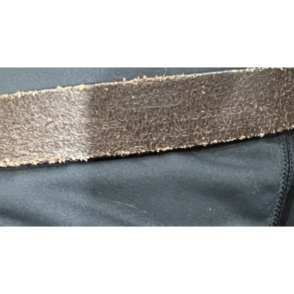 Coach Belt Brown  Cowhide Leather Brass Buckle Made In Italy 7/8